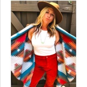 MOJAVE NIGHTS Kimono Style Aztec Southwest Vest